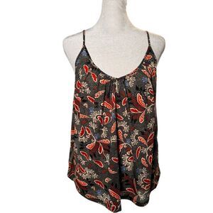 H&M Conscious Flowy Sleeveless Lightweight Printed Blouse Top. Medium.